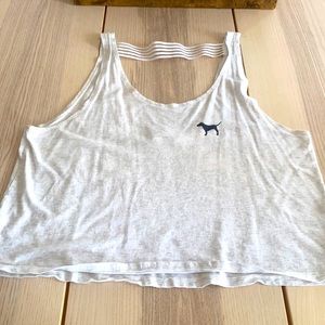 VS PINK light gray tank top